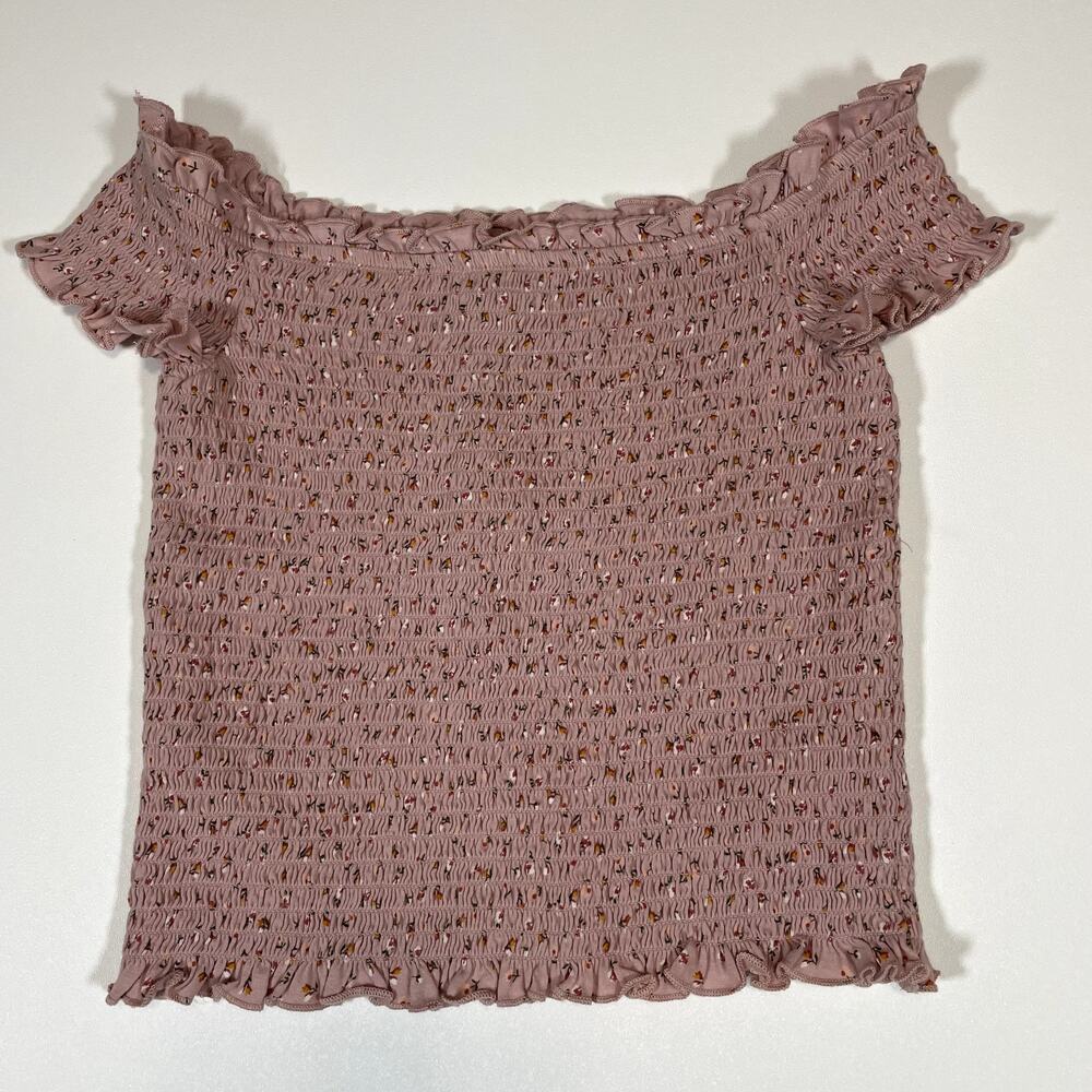 AMERICAN‎ EAGLE NWT Womens Floral Smocked Off Shoulder Top size XS  Y2K Cottage